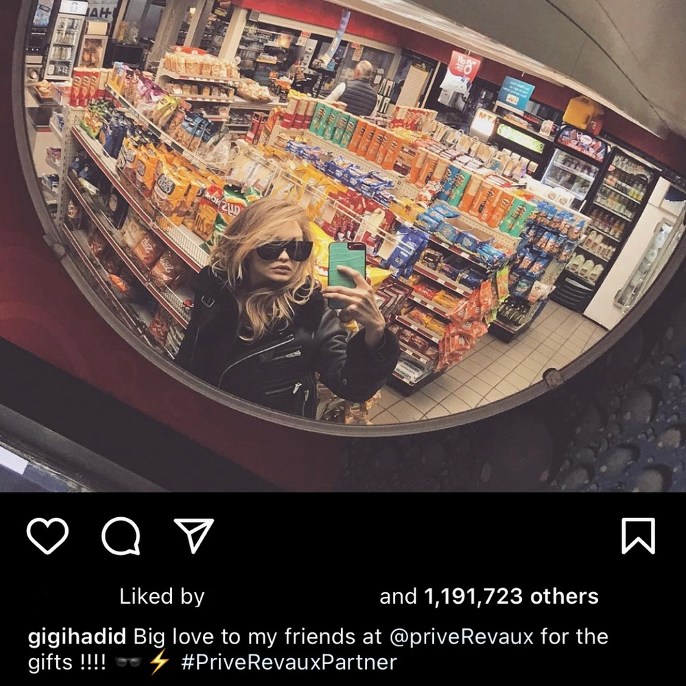 Prive Reveaux sunglasses as seen on Gigi Hadid